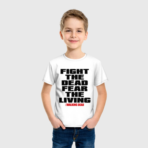Детская футболка хлопок Fight the dead, цвет белый - фото 3