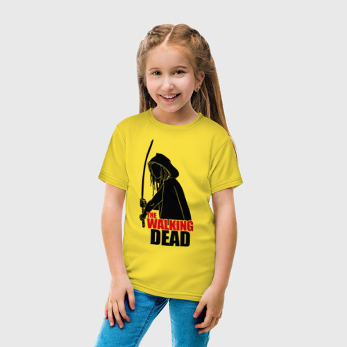 Детская футболка хлопок The walking dead, цвет желтый - фото 5