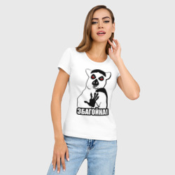 Женская футболка хлопок Slim Збагойна - фото 2