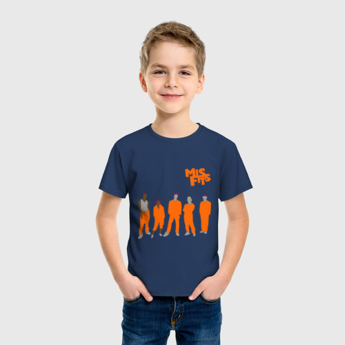 Детская футболка хлопок с принтом Misfits, фото на моделе #1