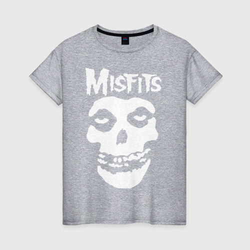 Светящаяся женская футболка Misfits, цвет меланж