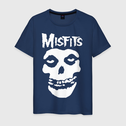 Светящаяся мужская футболка с принтом Misfits, вид спереди №1