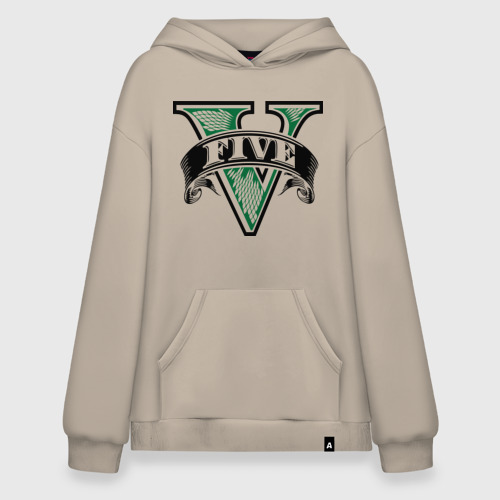 Худи SuperOversize хлопок GTA logo, цвет миндальный