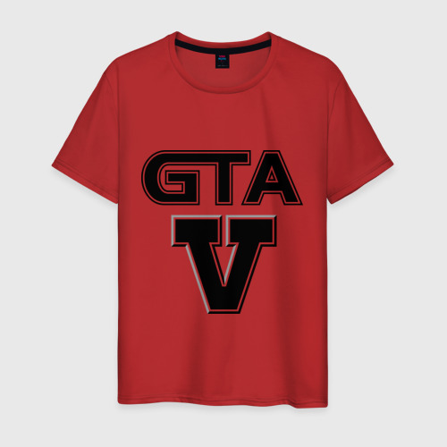 Мужская футболка хлопок GTA 5, цвет красный