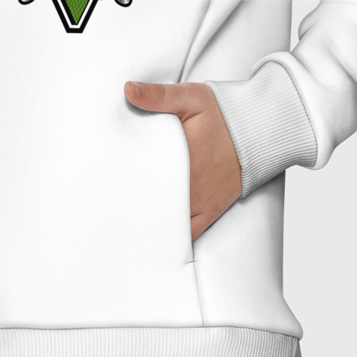 Детское худи Oversize хлопок GTA 5, цвет белый - фото 8