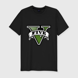 GTA Five – Мужская футболка хлопок Slim с принтом купить