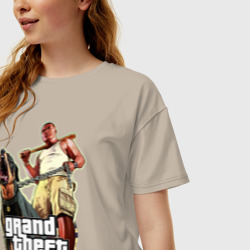 Женская футболка хлопок Oversize GTA 5 - фото 2