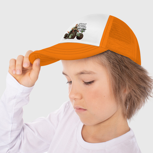 Детская кепка тракер GTA V, цвет оранжевый - фото 3