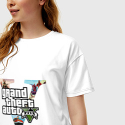 Женская футболка хлопок Oversize GTA 5 - фото 2