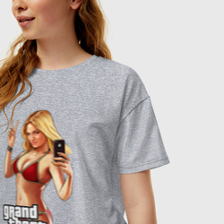 Женская футболка хлопок Oversize GTA V - фото 2