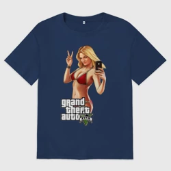 Женская футболка хлопок Oversize GTA V