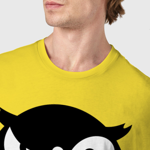 Мужская футболка хлопок Нервы то не стальные, цвет желтый - фото 6
