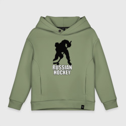 Детское худи Oversize хлопок Russian hockey Русский хоккей