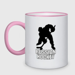 Кружка двухцветная Russian hockey Русский хоккей