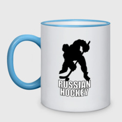 Кружка двухцветная Russian hockey Русский хоккей