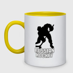 Кружка двухцветная Russian hockey Русский хоккей