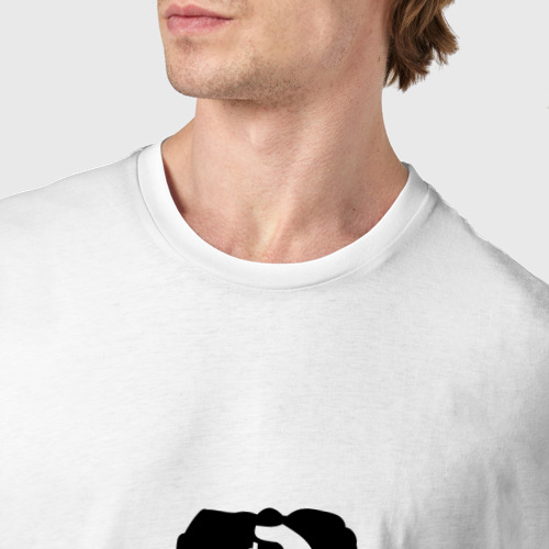 Мужская футболка хлопок Hockey (Хоккей), цвет белый - фото 6