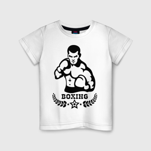 Детская футболка хлопок Boxing (бокс), цвет белый