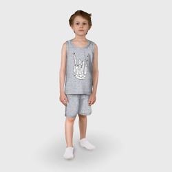 Детская пижама с шортами хлопок Рок рука скелета - фото 2