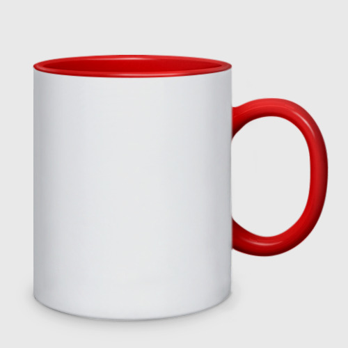 Кружка двухцветная Обезьяна Wooow 3d, цвет белый + красный - фото 2