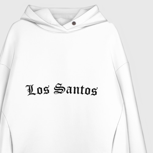 Женское худи Oversize хлопок Los Santos, цвет белый - фото 3