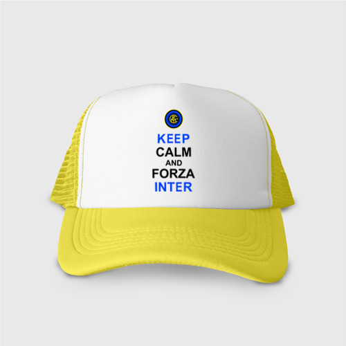 Кепка тракер с сеткой keep calm and forza Inter, цвет желтый