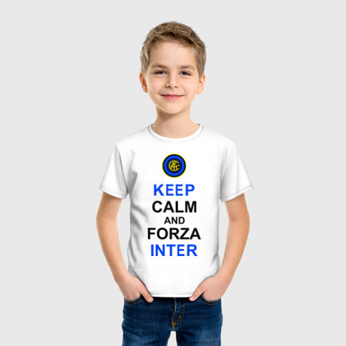 Детская футболка хлопок keep calm and forza Inter - фото 3