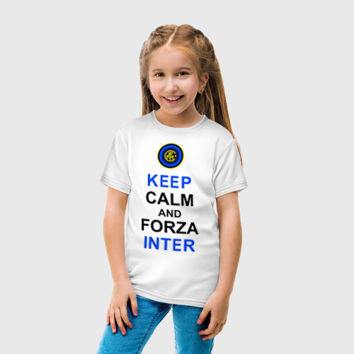 Детская футболка хлопок keep calm and forza Inter - фото 5