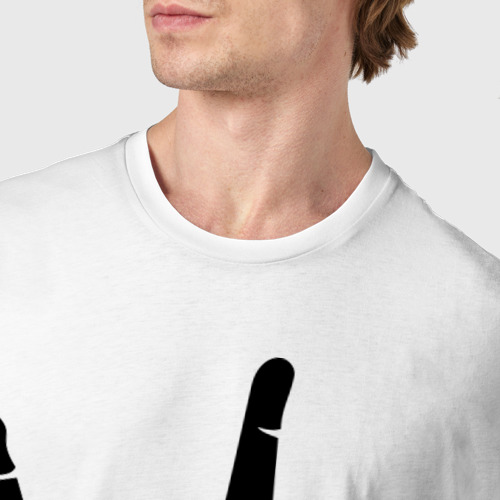 Мужская футболка хлопок Рок Rock, цвет белый - фото 6