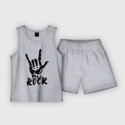 Детская пижама с шортами хлопок Рок Rock
