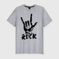 Рок Rock – Мужская футболка хлопок Slim с принтом купить