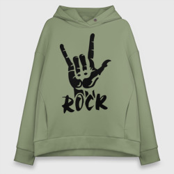 Женское худи Oversize хлопок Рок Rock