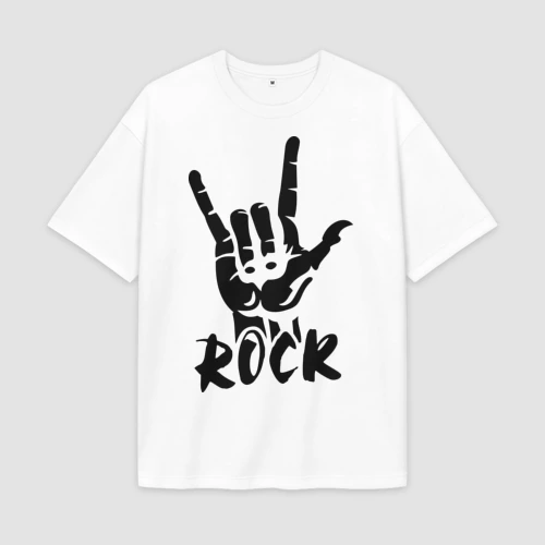 Мужская футболка Oversize хлопок premium Рок Rock