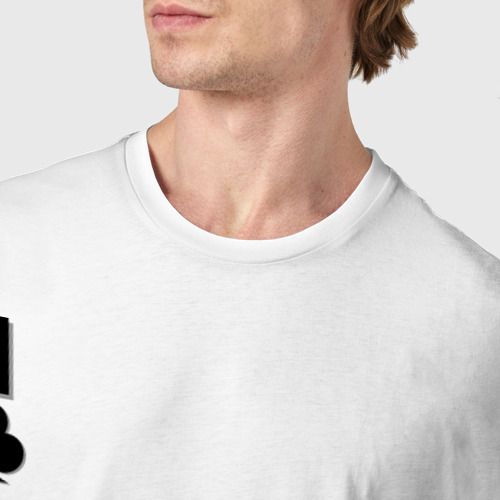 Мужская футболка хлопок Крестовый туз, цвет белый - фото 6