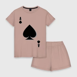Женская пижама с шортиками хлопок Пиковый туз
