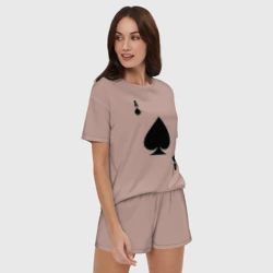 Женская пижама с шортиками хлопок Пиковый туз - фото 2