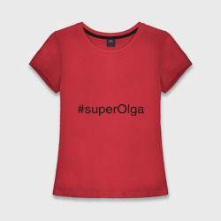 Женская футболка хлопок Slim #superOlga