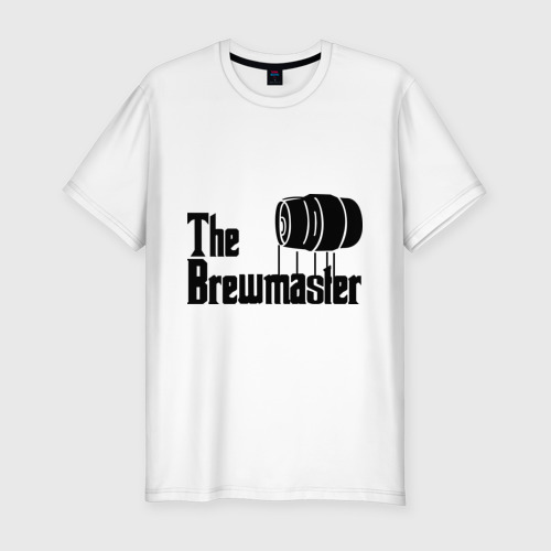 Мужская футболка хлопок Slim The brewmaster (пивовар), цвет белый