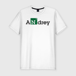 Andrey – Мужская футболка хлопок Slim с принтом купить