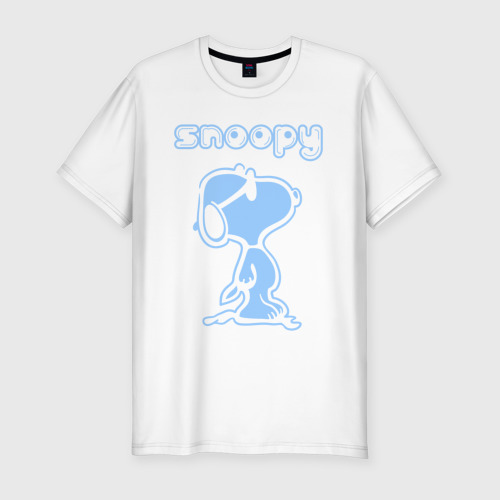 Мужская футболка хлопок Slim Snoopy, цвет белый