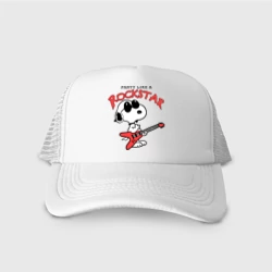 Кепка тракер с сеткой Snoopy Rockstar