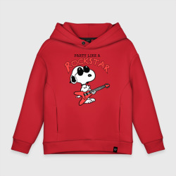 Детское худи Oversize хлопок Snoopy Rockstar