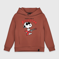 Детское худи Oversize хлопок Snoopy Rockstar