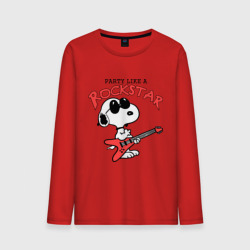 Мужской лонгслив хлопок Snoopy Rockstar