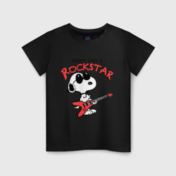 Детская футболка хлопок Snoopy Rockstar