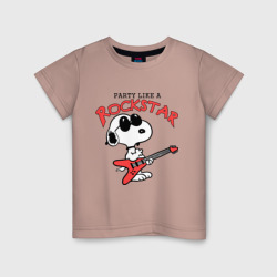 Детская футболка хлопок Snoopy Rockstar