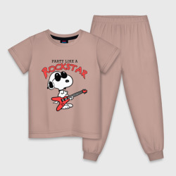 Детская пижама хлопок Snoopy Rockstar