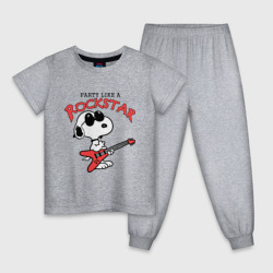 Детская пижама хлопок Snoopy Rockstar