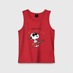 Детская майка хлопок Snoopy Rockstar