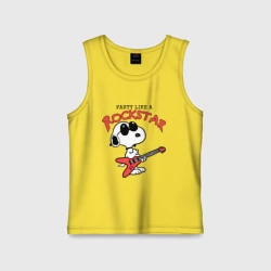 Детская майка хлопок Snoopy Rockstar